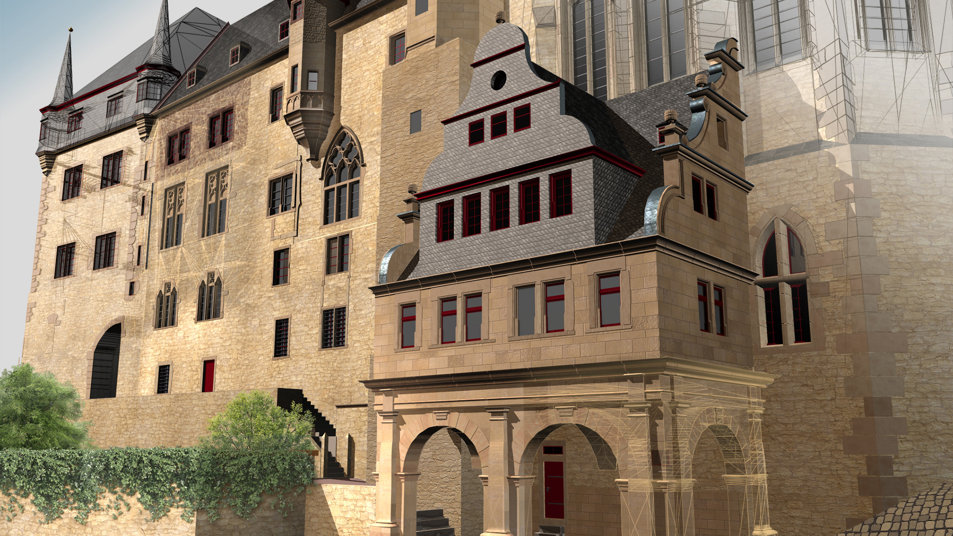 Landgrafenschloss Marburg Ansicht S&uuml;d